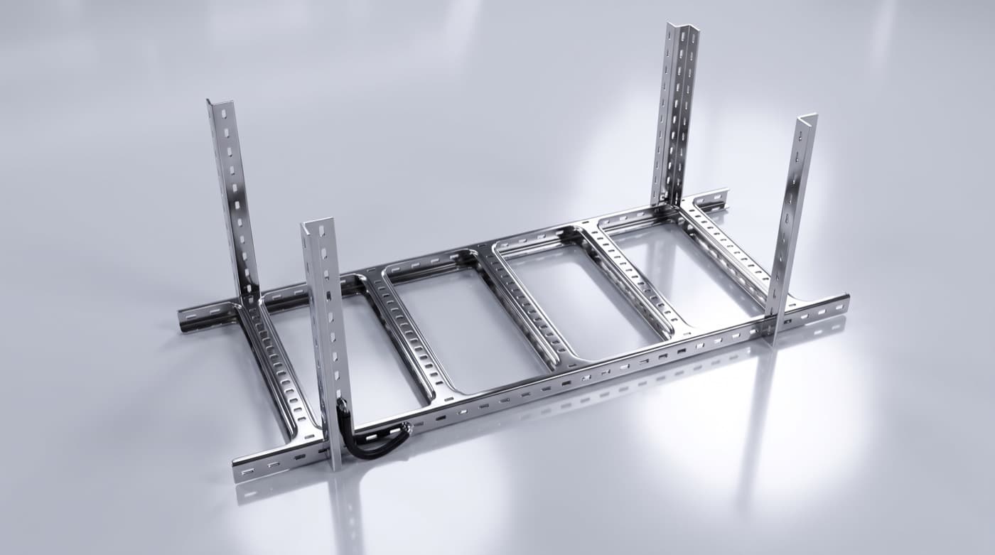 Diet Marine Tray with side rails and support brackets